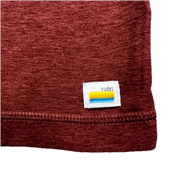 Vuori Strato Tech T-Shirt Adult Large Red Short Sleeve Performance Athletic Tee - Picture 2 of 8